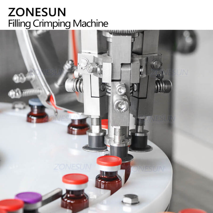 crimping system of automatic vial filling machine