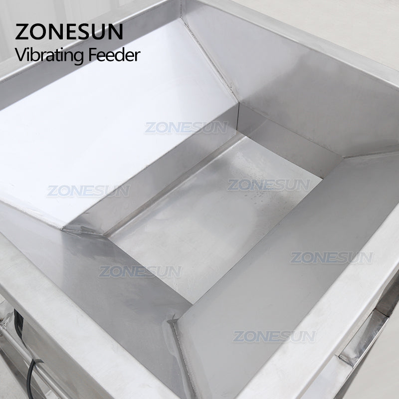 feeding hopper of vibratory feeder for granule