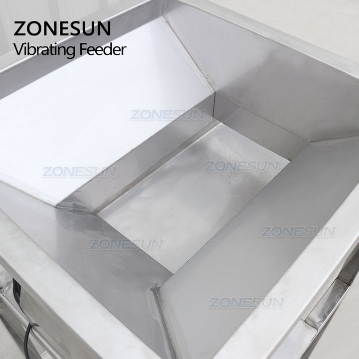 feeding hopper of vibratory feeder for granule