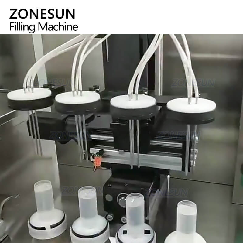 filling heads of multi-color paste filling machine for cosmetic cream