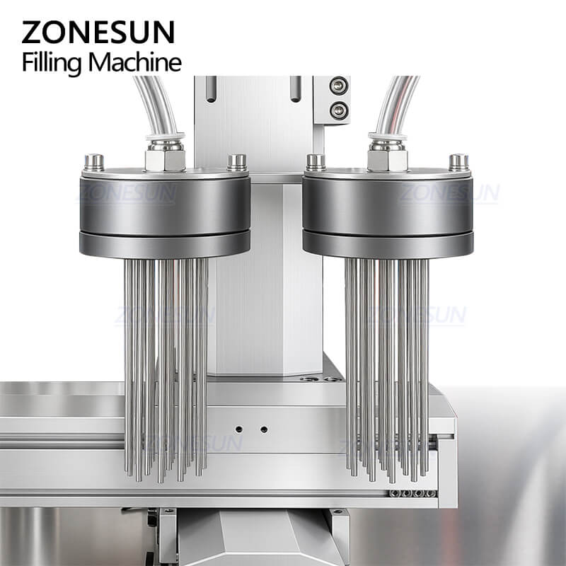filling nozzles of cosmetic filling machine