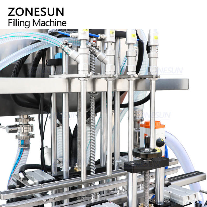servo filling nozzles of viscous liquid filling machine
