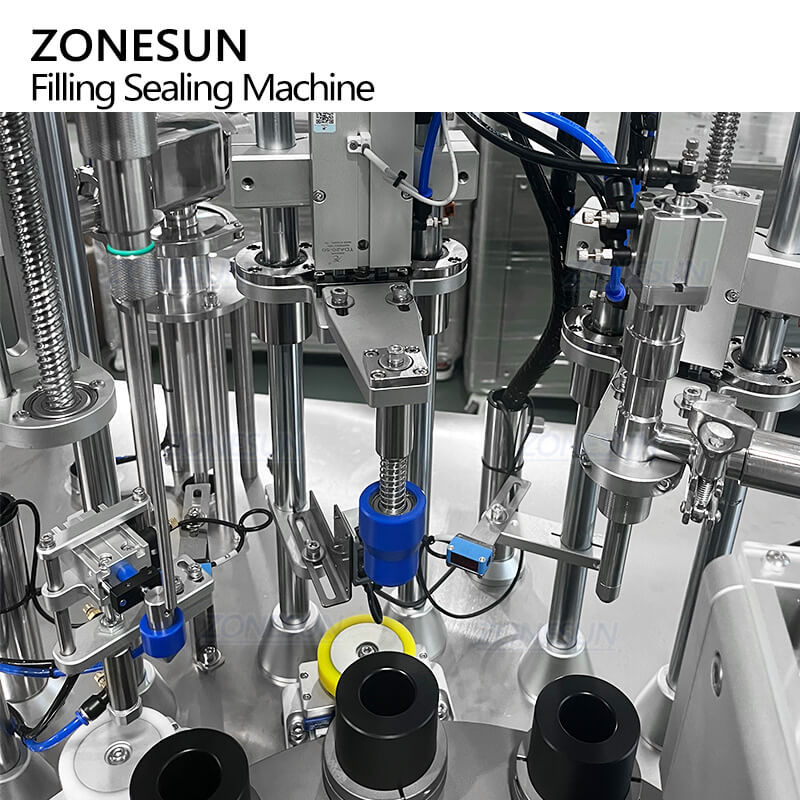 Sistema de llenado con bomba de pistón de máquina llenadora de tubos automática