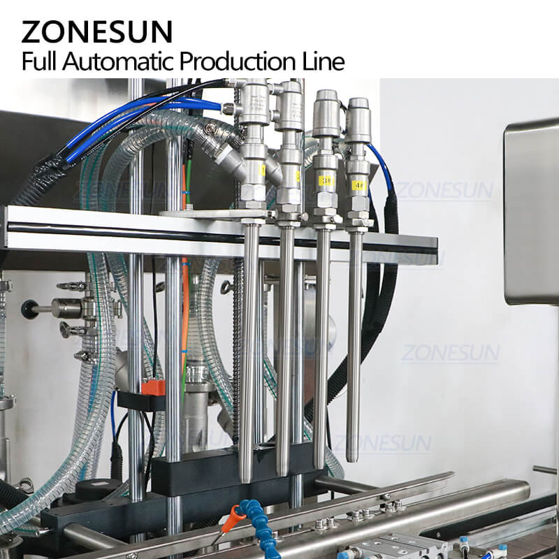 filling nozzles of ZS-FAL180F2 automatic piston pump paste filling production line