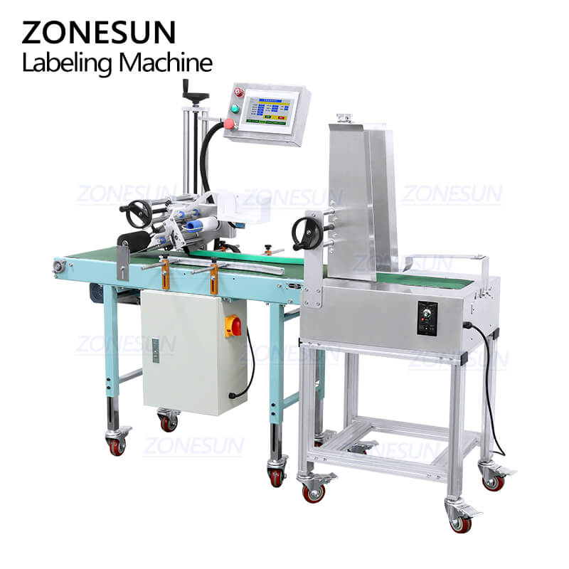 Labelling Sandar Machine Automatic Flat Box Labeling Machine | Carton Sticker Applicator