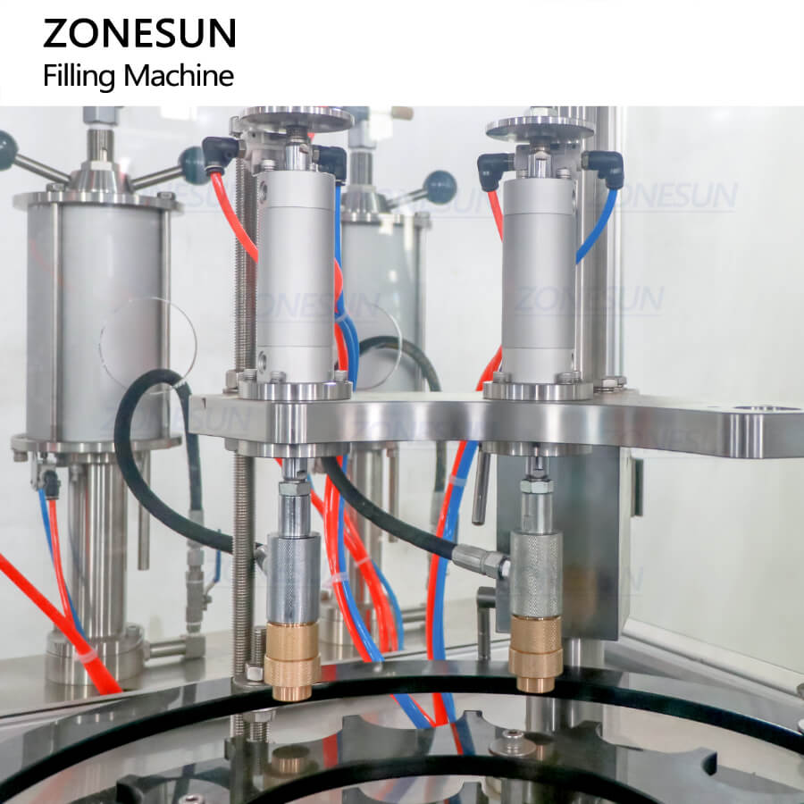 gas filling heads of aerosol can gas propellant filling machine 