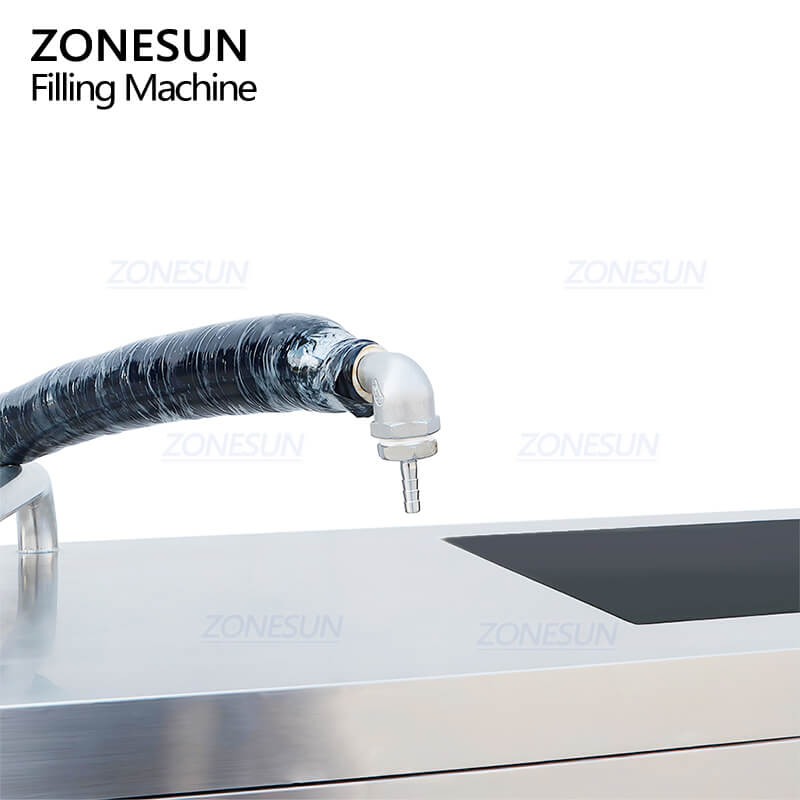 handheld filling nozzle of heating & filling machine for wax