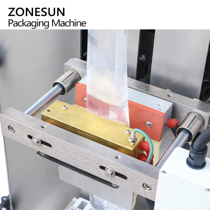 sealing structure of viscous liquid sachet packing machine