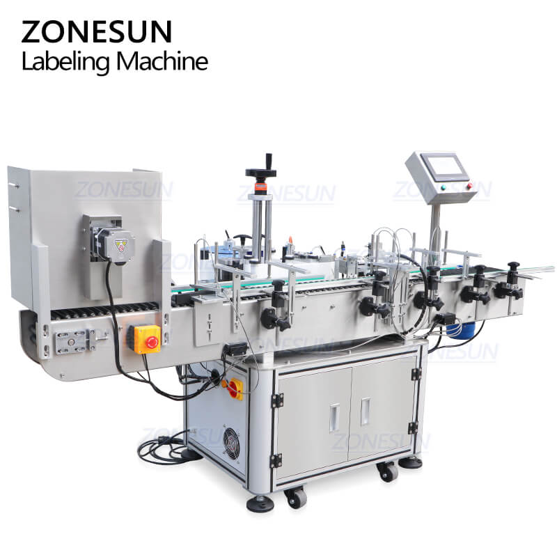 Tamper Labelling Machine Fragrance Oil Glass Vials Tamper Evident Horizontal Labeler Applicator