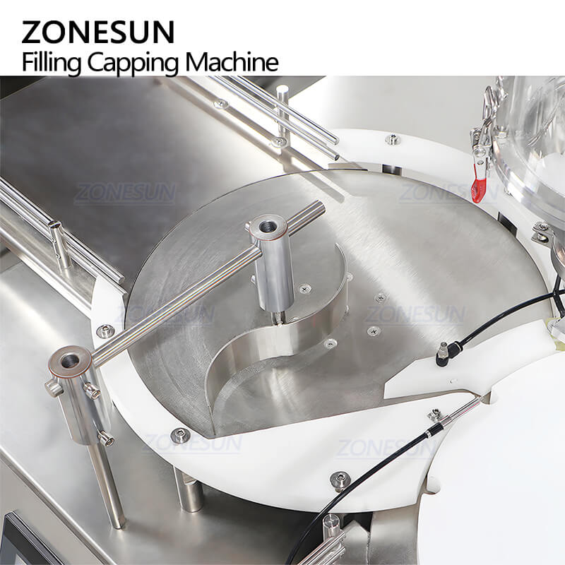 infeed turntable of filling and capping machine