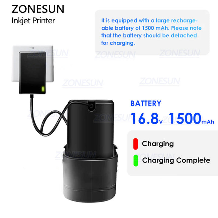 battery of inkjet coder for expiry date