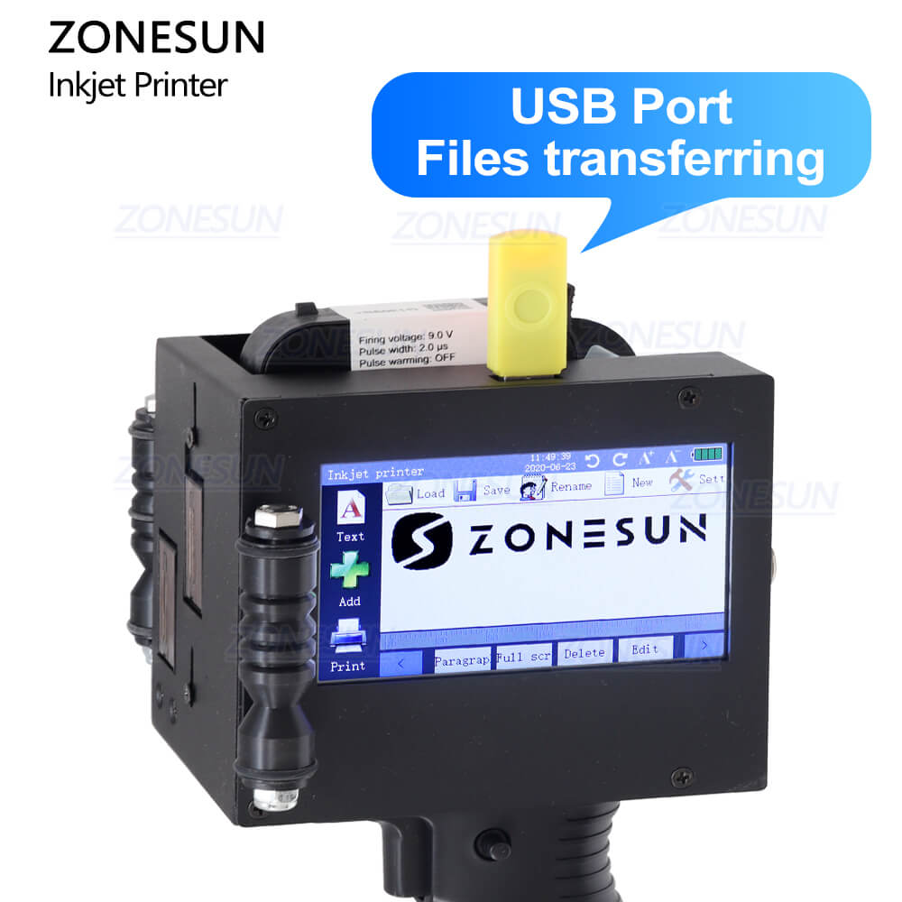 ZONESUN Intelligent Handheld Multicolour Date Inkjet Coder Machine For ...