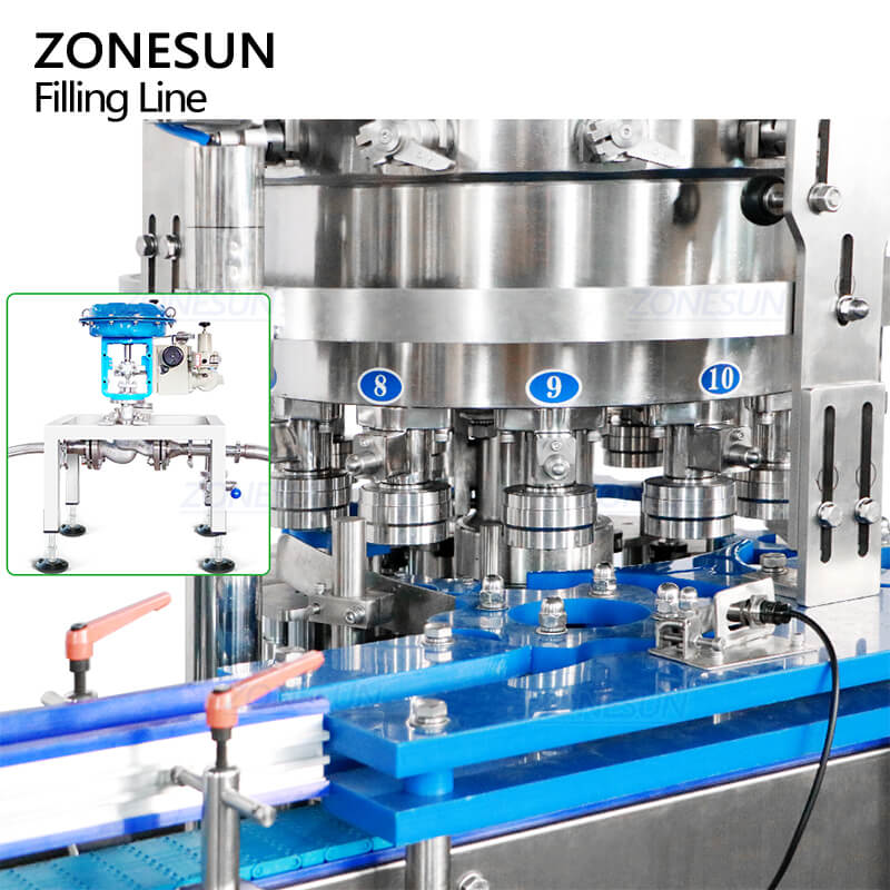 isobaric filling system of carbonated drinks packaging line