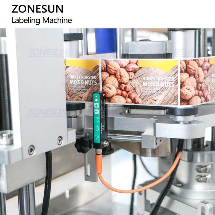 sensor of automatic round bottle front size & bottom labeling machine