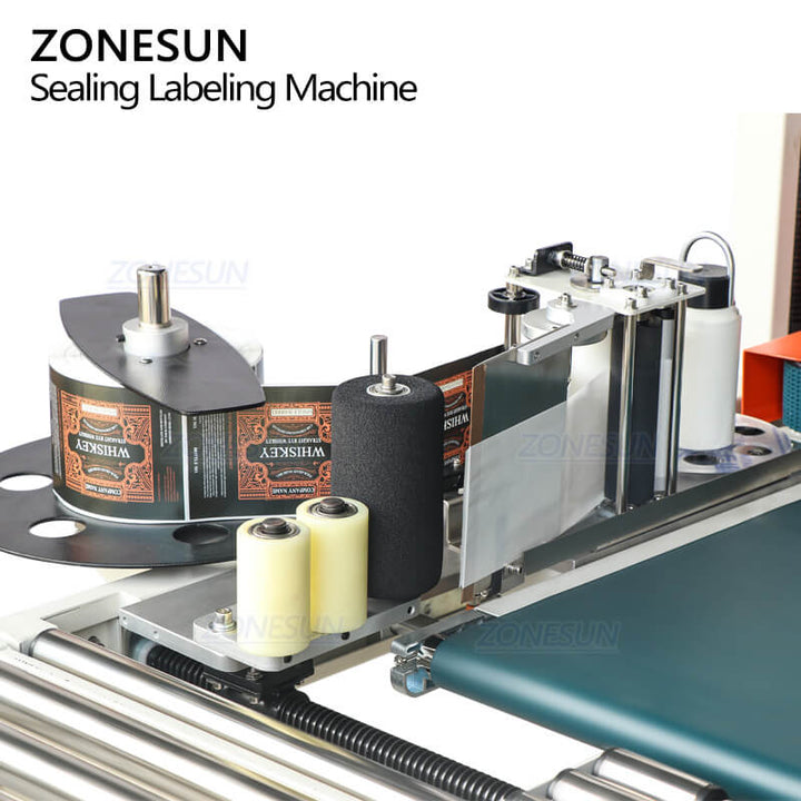 labeling system of carton taping machine
