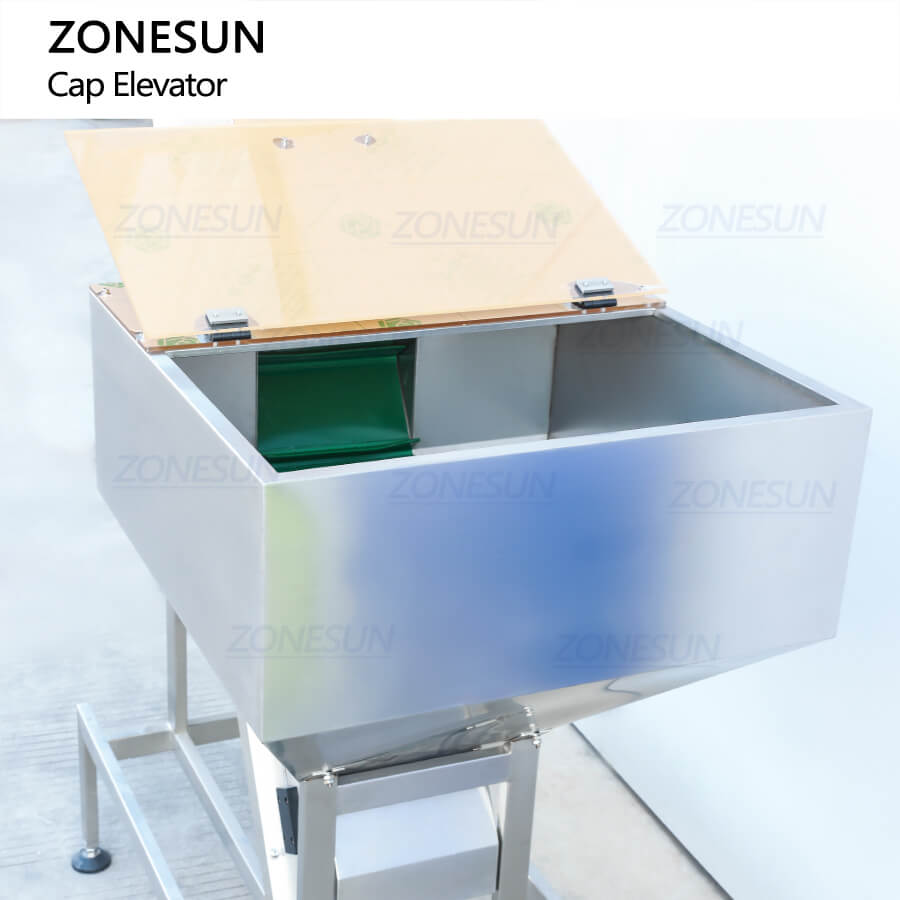 large hopper of cap loading machine for capping line
