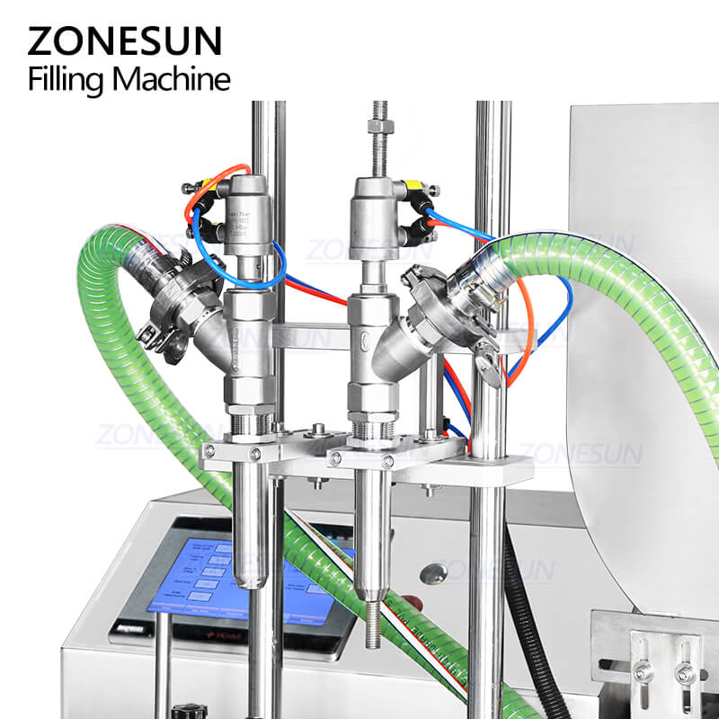 Zonenun ZS-DTGT900U2 Tabletop Automatische Rotorlappen Pumpe Doppelköpfe dicker flüssiger Paste Honig Heiße Sirup Kosmetikcreme Füllmaschine