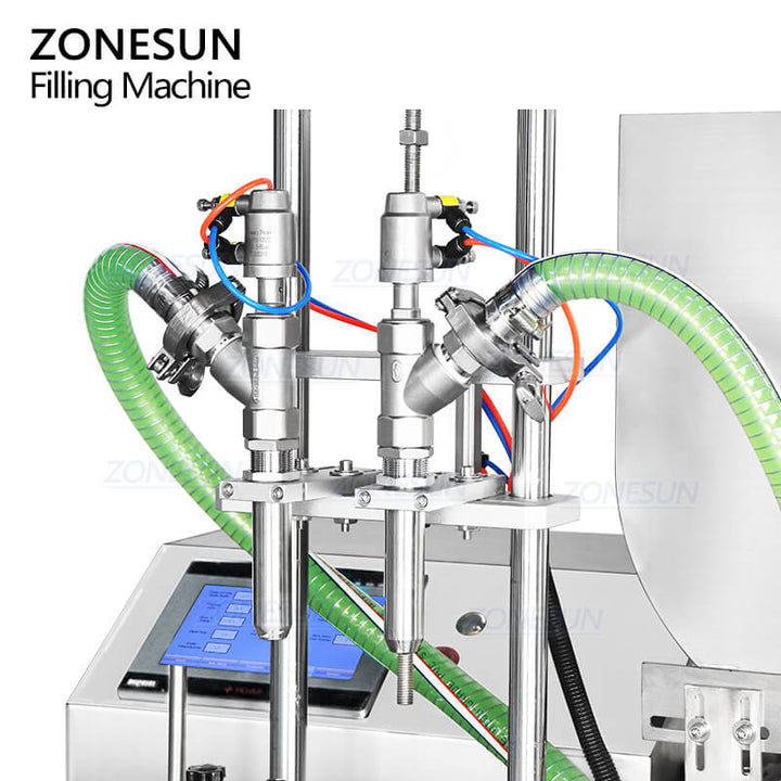 ZONESUN ZS-DTGT900U2 Mesa Rotor Lobe Bomba Automática Cabezas Dobles Gruesa Pasta Líquida Miel Jarabe de Salsa Caliente Crema Cosmética Máquina De Llenado