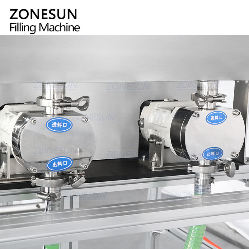 ZONESUN ZS-DTGT900U2 Mesa Rotor Lobe Bomba Automática Cabezas Dobles Gruesa Pasta Líquida Miel Jarabe de Salsa Caliente Crema Cosmética Máquina De Llenado