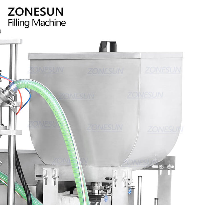 Zonesun zs-dtgt900u2 comprimido de mesa de rotor automático bomba de lóbulo de cabeça dupla grossa pasta líquida mel molho picante de xarope de xaropes de preenchimento de creme cosmético