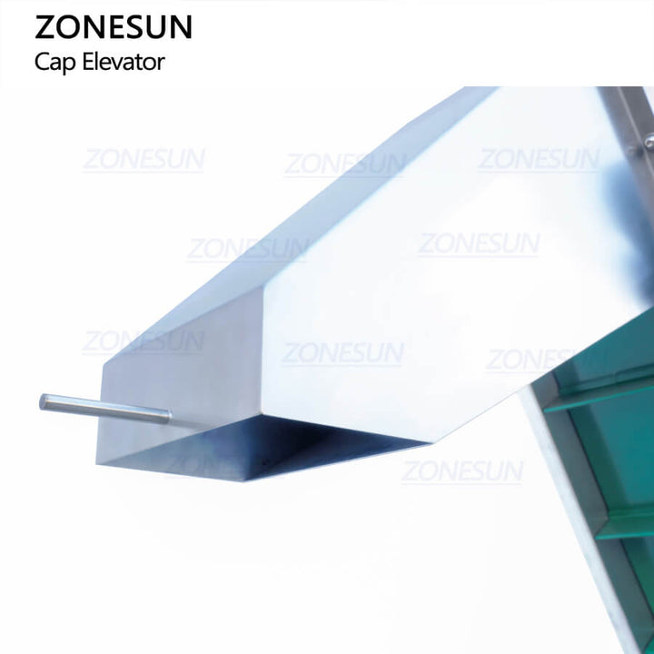 lower material channel of cap feeding machine for capping machine