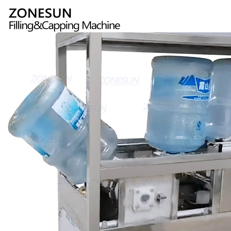 bottle rinsing structure of water jug filling machine