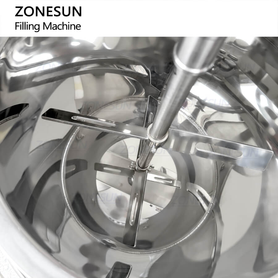 mixing & heating hopper of ZS-VTGTL paste filling machine for lip balm