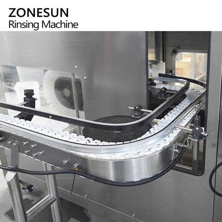 Modulares Fördersystem einer industriellen Flaschenwaschmaschine