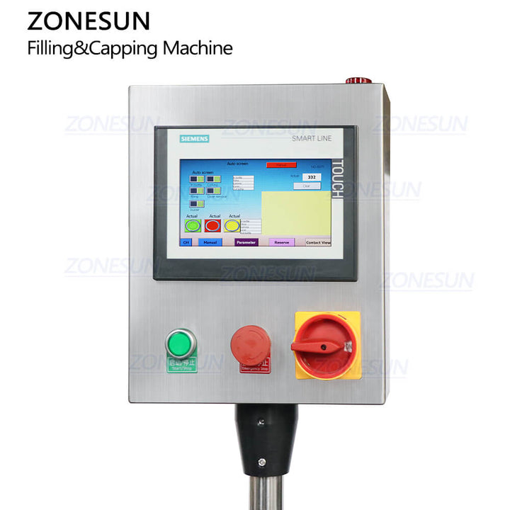 control panel of eyedrops filling capping machine