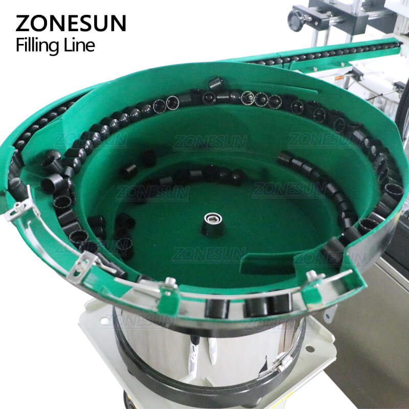 vibratory bowl sorter of shampoo bottle filling system