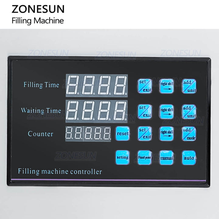 control panel of nail polish filling machine