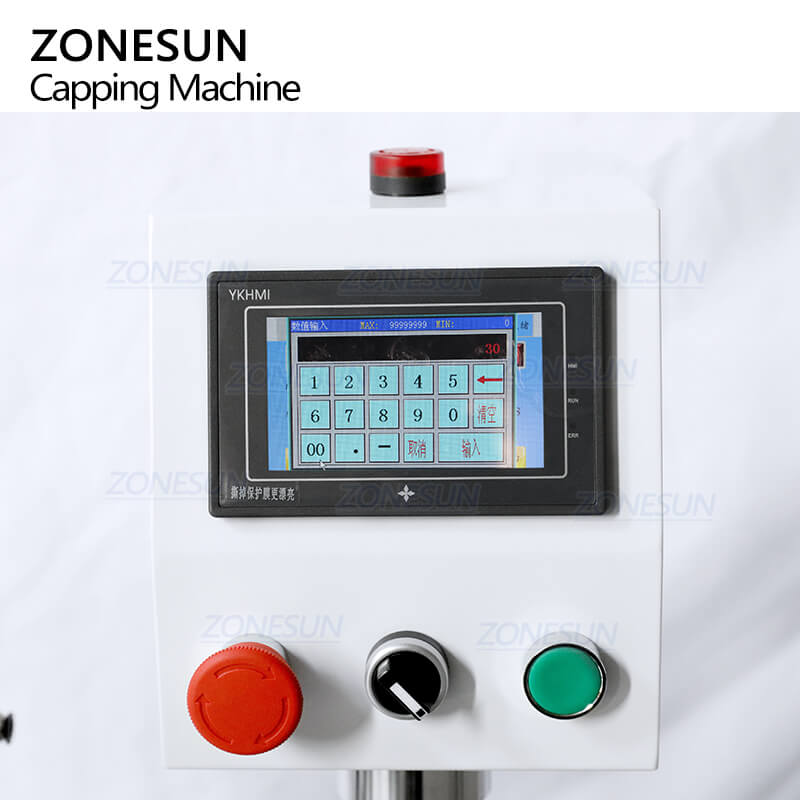 control panel of semi-automatic vial capping machine