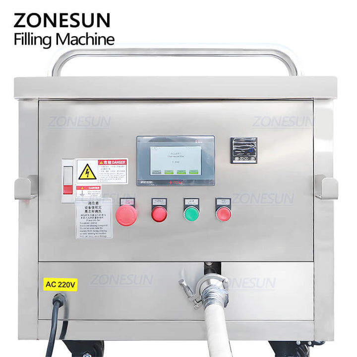 control panel of filling machine