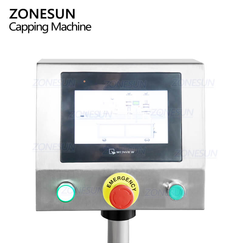 control panel of automatic perfume crimping machine