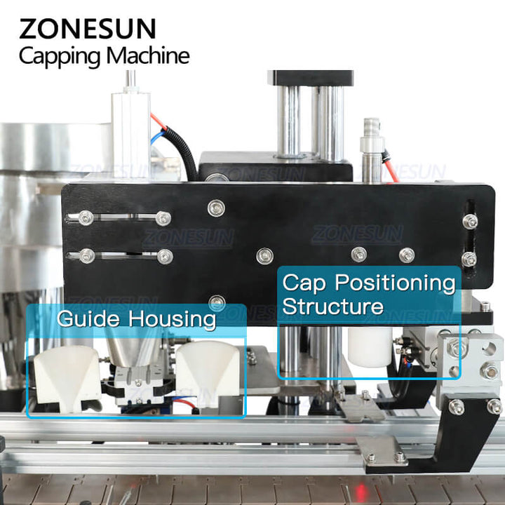 cap positioning structure of perfume crimping machine