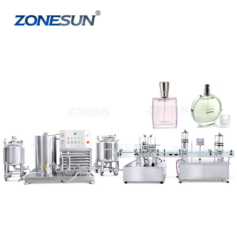 Body Mist Perfume Bottle Mix Freezing Filter Filling Capping Machine ...