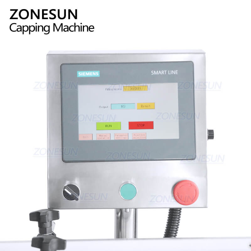 control panel of oil capping machine