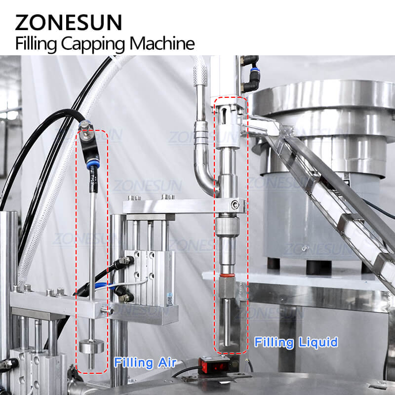 filling nozzle of pouch bag filling capping machine