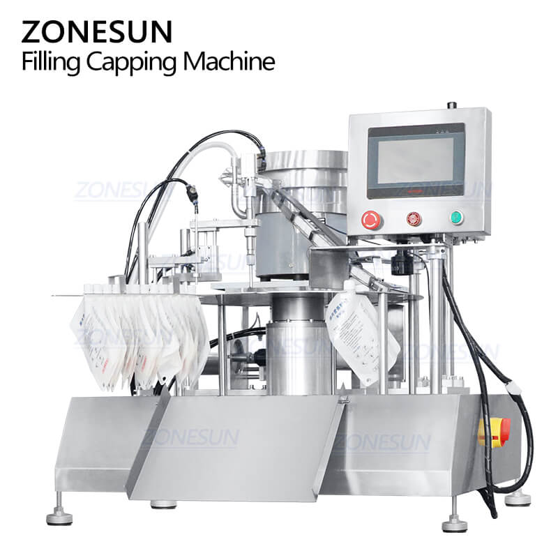 pouch bag filling capping machine for juice