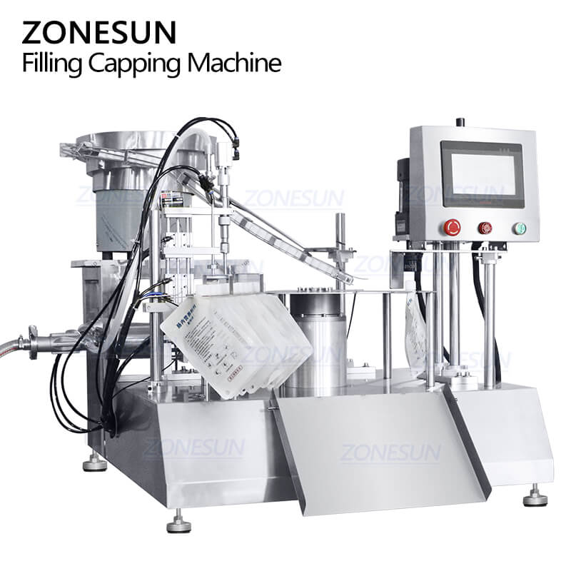 juice pouch filling capping machine