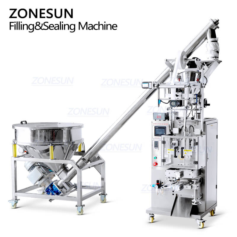 powder VFFS packaging machine with feeding machine