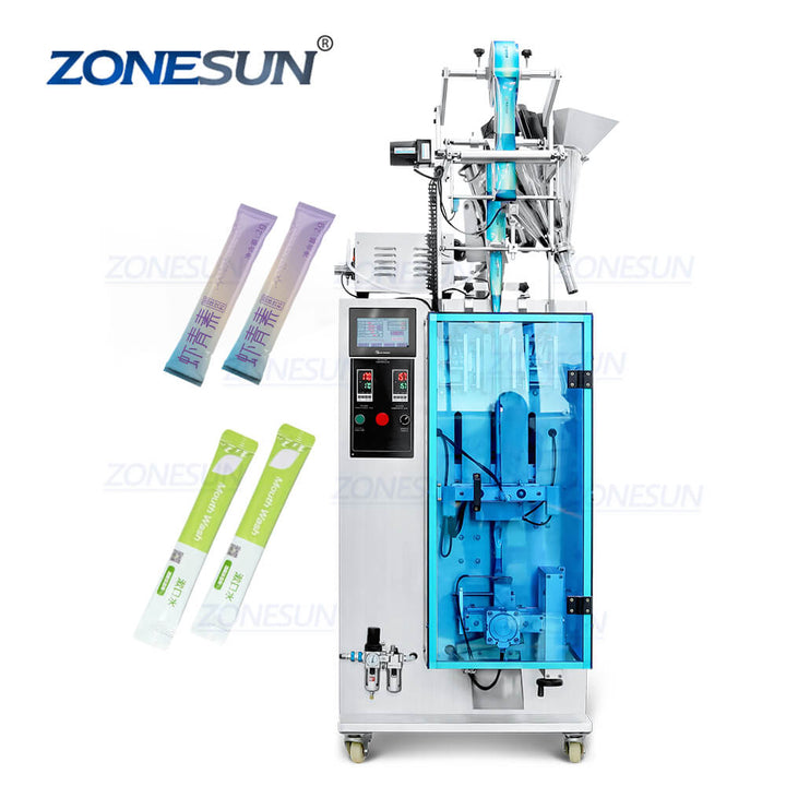 ZS-FS240 Automatic Small Stevia Sachet Drinks Mixes Sachet Organic Tea Vegetable Powder Stick Bag Filling Sealing Machine VFFS Packaging Equipment