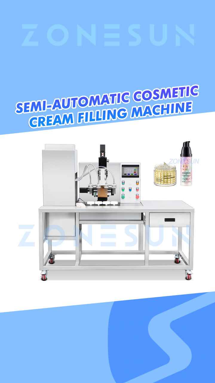Semi-automatic Single Head Cosmetics Capsule Gel Cream Filling Machine