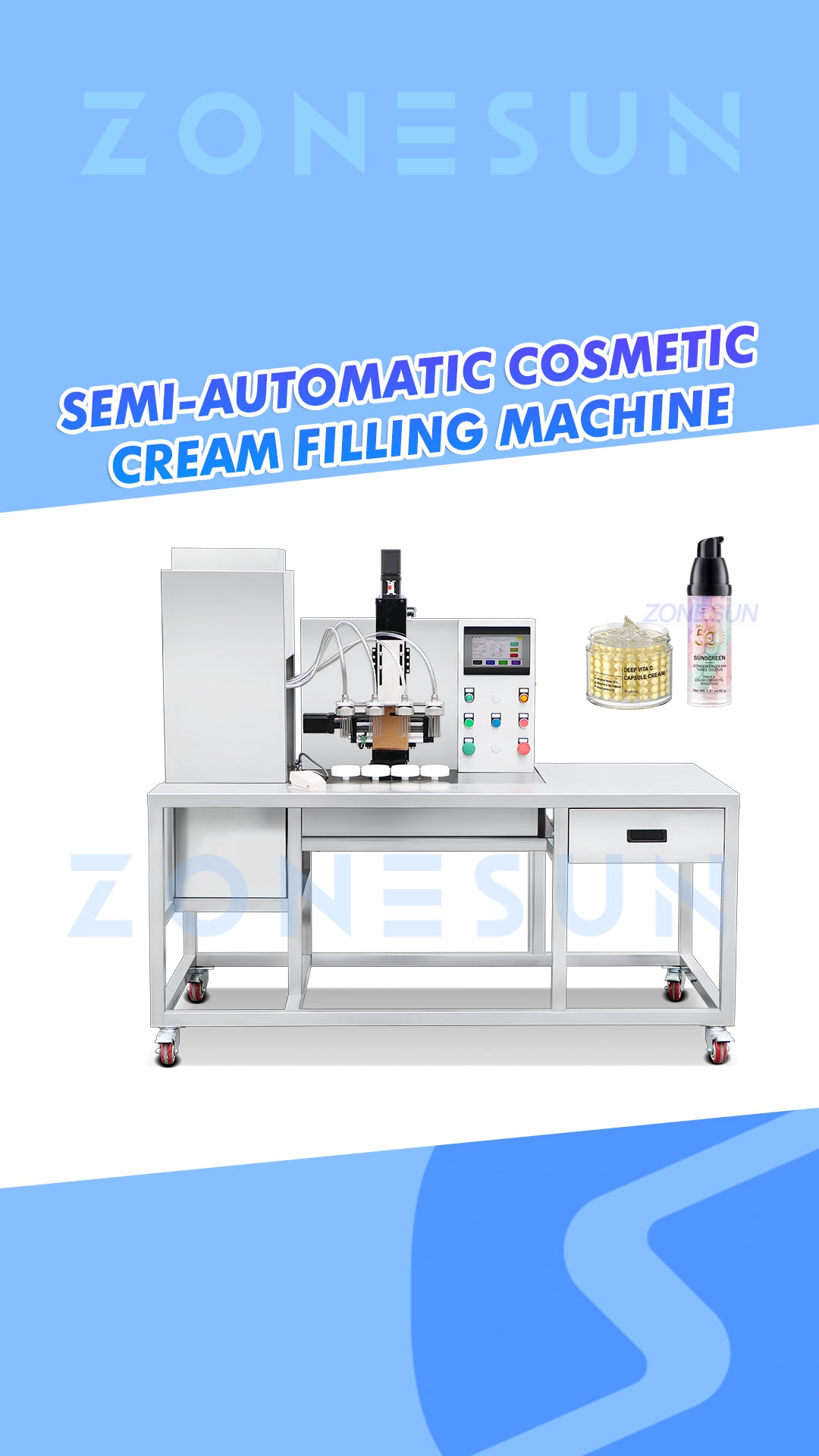 Semi-automati 2-in-1 Body Swirl Cream filler