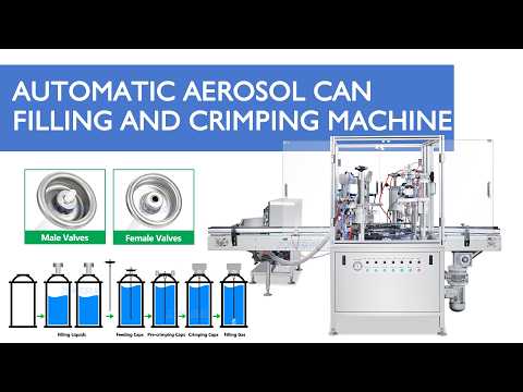 aerosol can filling and crimping machine