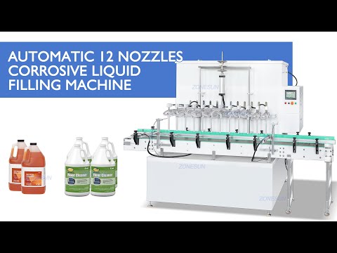 operation video of corrosive liquid filling machine 
