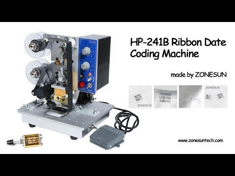 HP-241B Semi-automatic Electric Hot Stamp Ribbon Code Printer Ribbon Coder HP-241B Color Ribbon Hot Printing Machine,Heat ribbon printer