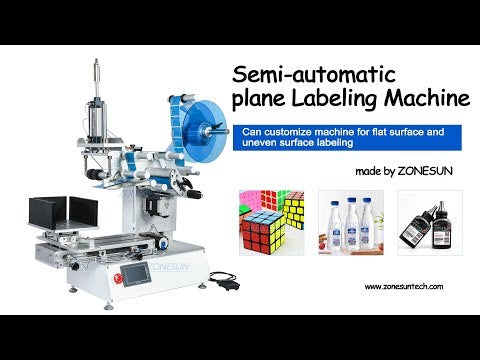 Zonesun TB-803 Modelo semiautomático Modelo de plástico PET Arco de la superficie Sticulador de botella plana Máquina de etiquetado