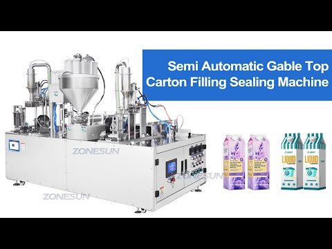 ZS-GTC1000 gable-top carton packaging machine video