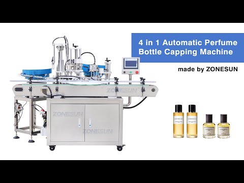 ZS-AFC8 Automatic Perfume Aluminium Spray Bottle Caps Crimping Capping Machine